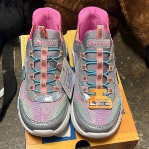 Skechers Kids' Pink and Gray Slip-Ins Sneakers